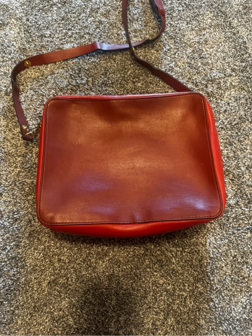Anya Hindmarch Orange and Red Leather Interior Crossbody